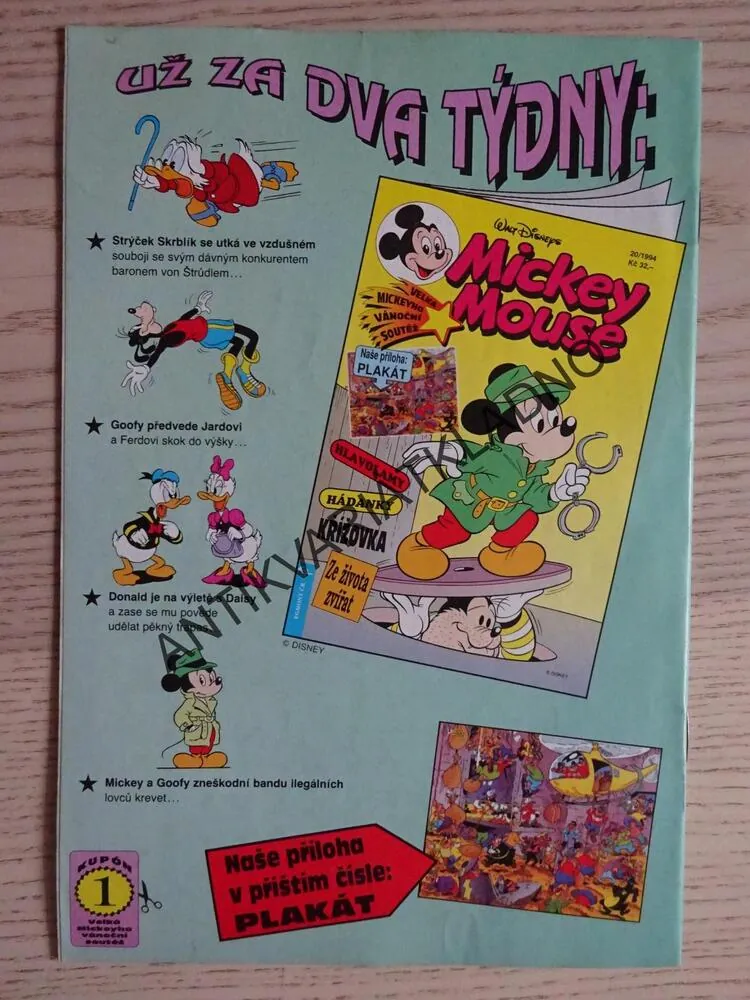 MICKEY MOUSE, KOMIKS, DISNEY, 19/1994