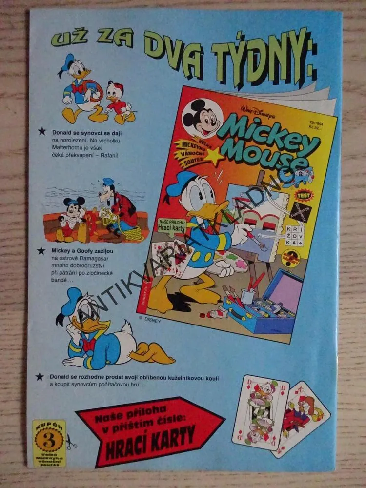 MICKEY MOUSE, KOMIKS, DISNEY, 21/1994
