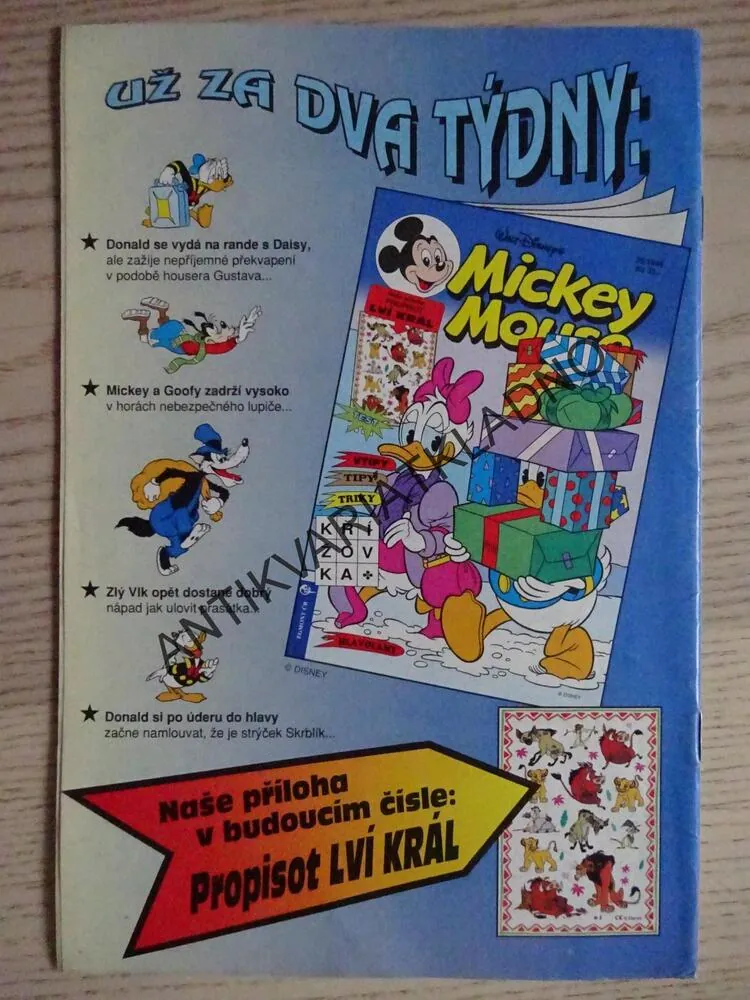 MICKEY MOUSE, KOMIKS, DISNEY, 24/1994