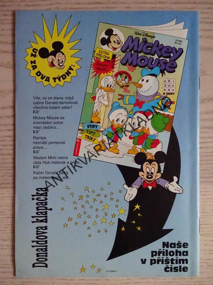 MICKEY MOUSE, KOMIKS, DISNEY, 2/1995