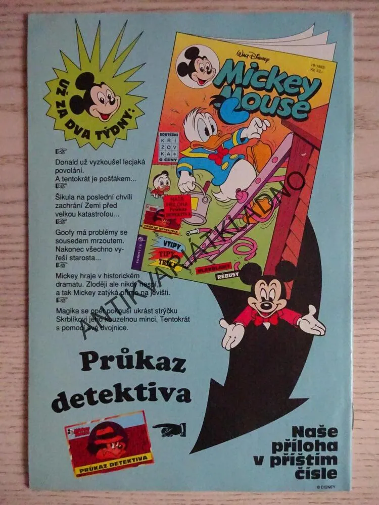 MICKEY MOUSE, KOMIKS, DISNEY, 18/1995