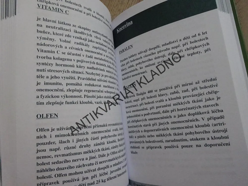 DOMÁCÍ LÉKÁRNÍK, VOLNĚ PRODEJNÉ LÉKY A POTRAVINOVÉ DOPLŇKY, **an