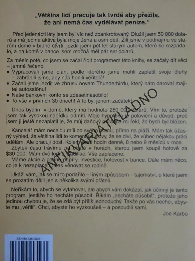 LENOCHOVA CESTA K BOHATSTVÍ, JOE KARBO, **an