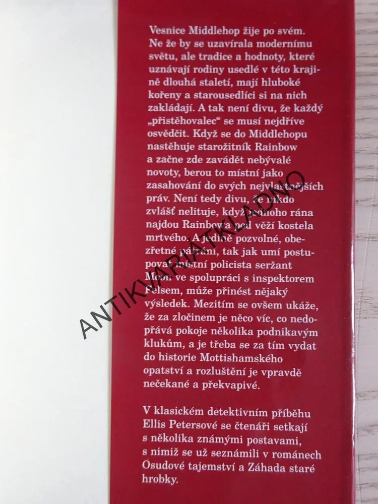 SMRT STAROŽITNÍKA, ELLIS PETERSOVÁ, **an