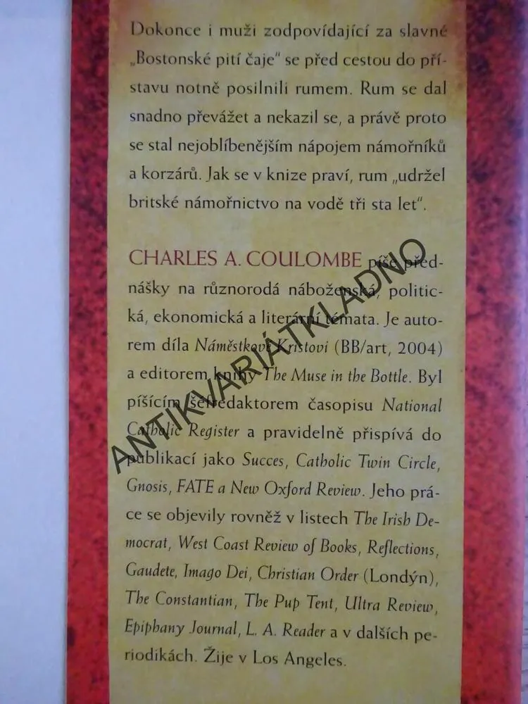 RUM, VÝPRAVNÝ PŘÍBĚH NÁPOJE, KTERÝ DOBYL SVĚT, CHARLES A. COULOMBE, **an