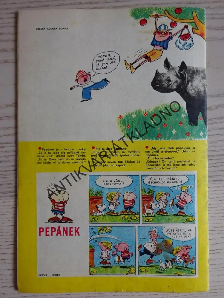 PIONÝR 9/1971, KOMIKS, NEPRAKTA, BURIAN