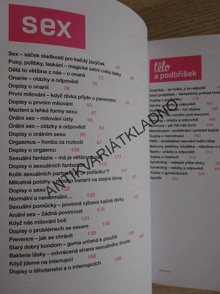 O LÁSCE A SEXU, KATEŘINA JANOUCHOVÁ, **an