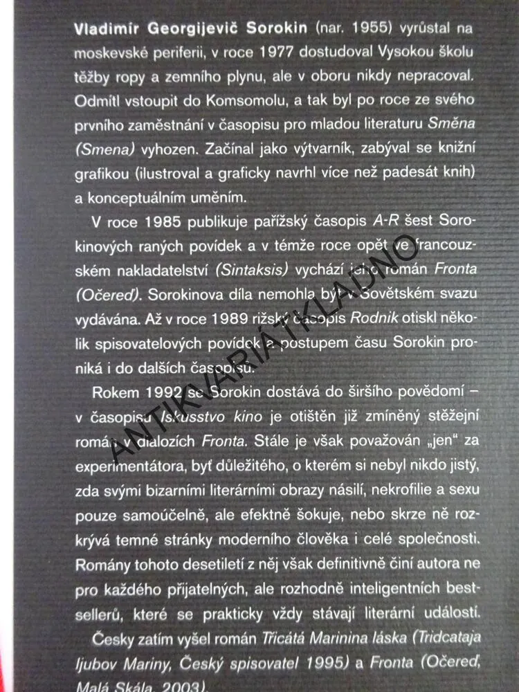 DEN OPRIČNÍKA, VLADIMÍR SOROKIN, **an