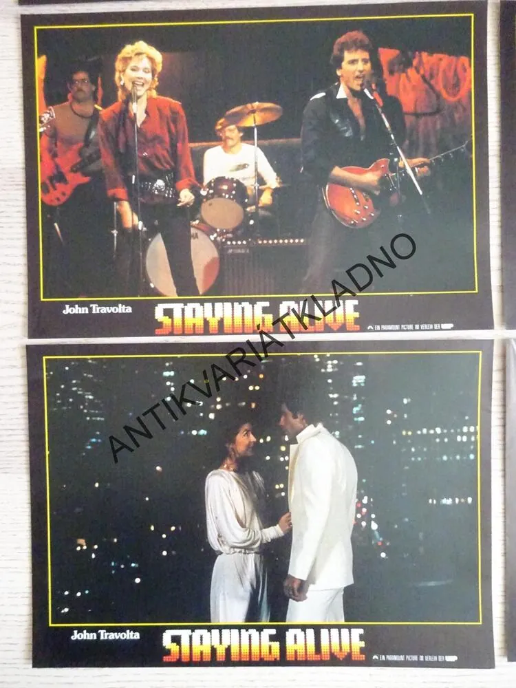 STAING ALIVE,ZŮSTAT NA ŽIVU, JOHN TRAVOLTA, AMERICKÁ FOTOSKA FILM, LOBBY