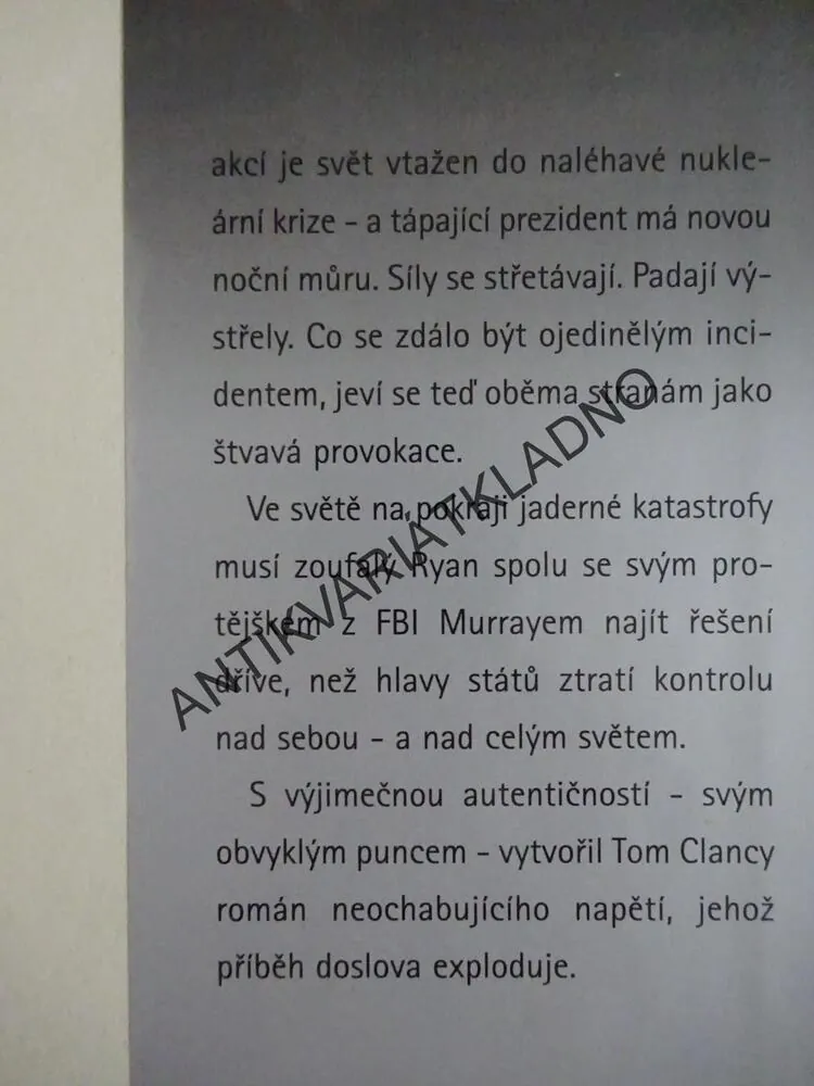 NEJHORŠÍ OBAVY, TOM CLANCY, **an