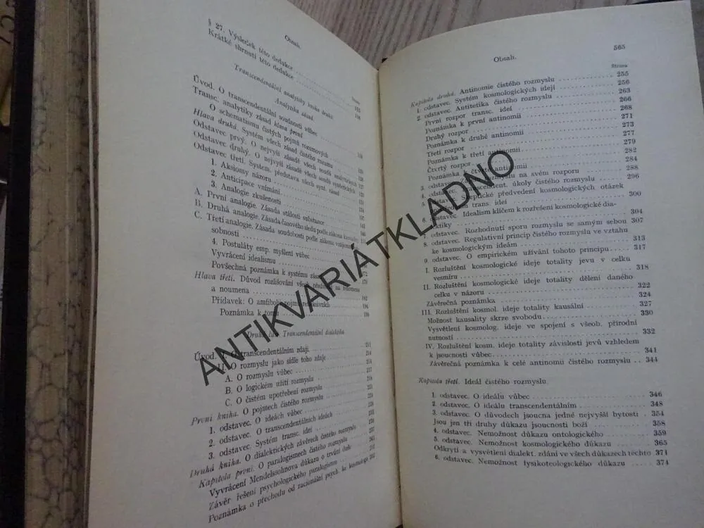 KANTOVA KRITIKA ČISTÉHO ROZMYSLU, FRANTIŠEK KREJČÍ, **an