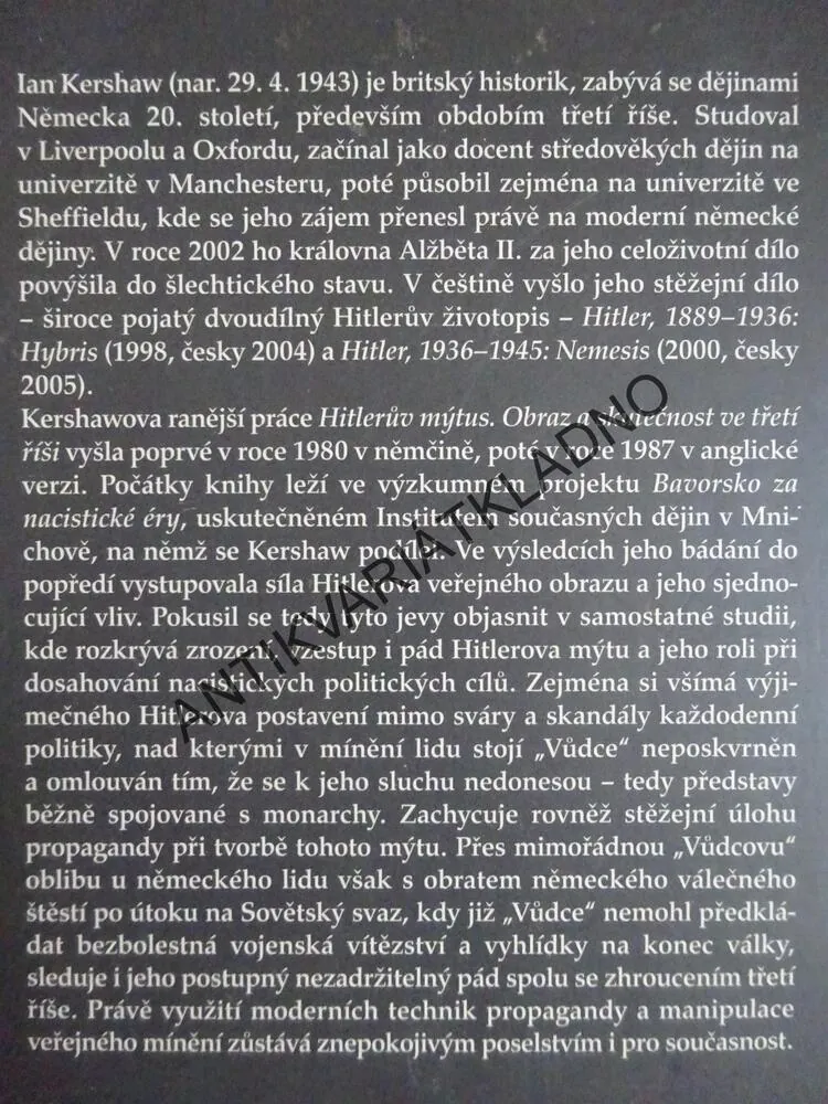 HITLERŮV MÝTUS, IAN KERSHAW, **an