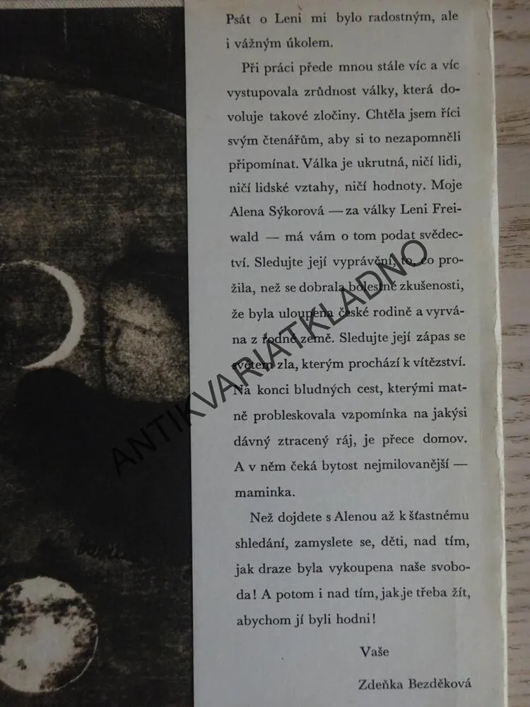 ŘÍKALI MI LENI, ZDEŇKA BEZDĚKOVÁ, **an