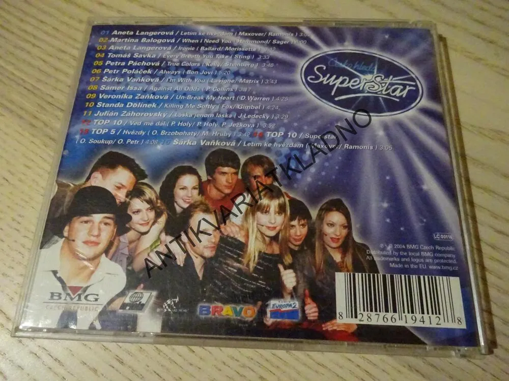 ČESKO HLEDÁ SUPERSTAR 2004, TOP 10, CD HUDBA