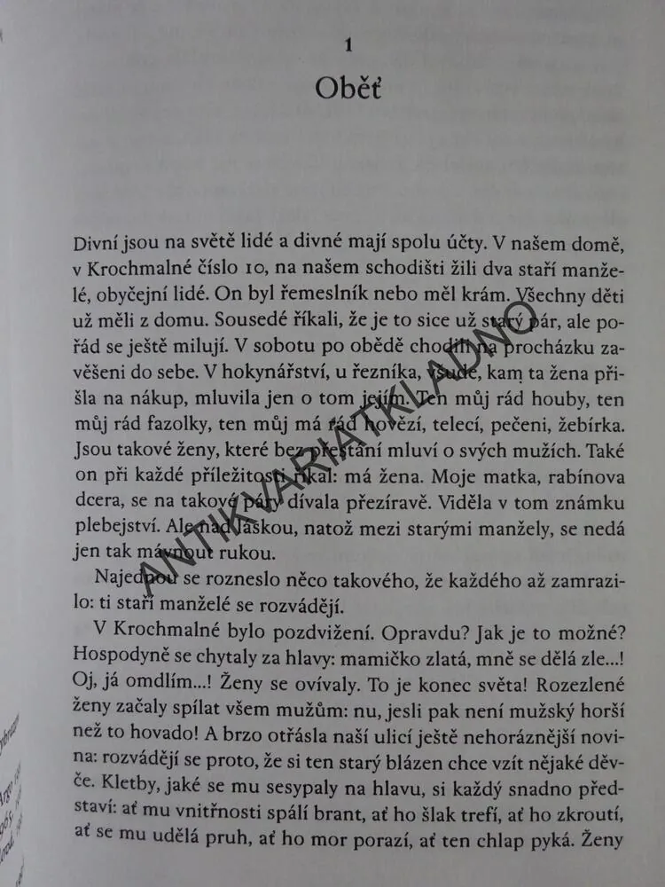 SVĚTNICE, KDE OTEC SOUDIL, ISAAC BASHEVIS SINGER, **an