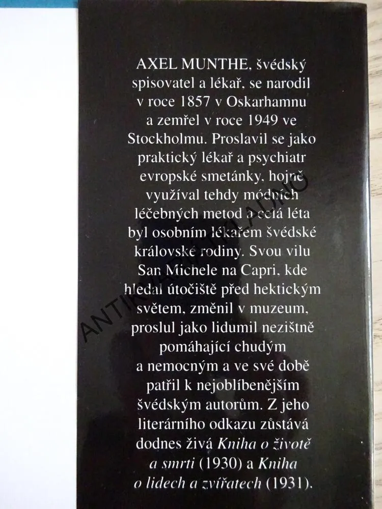KNIHA O ŽIVOTĚ A SMRTI, AXEL MUNTHE, **an