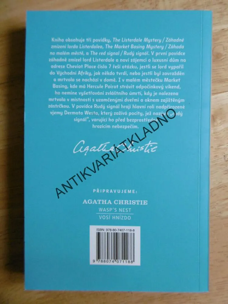 ZÁHADNÉ ZMIZENÍ LORDA LISTERDALEA, AGATHA CHRISTIE, ČESKO- ANGLICKY,