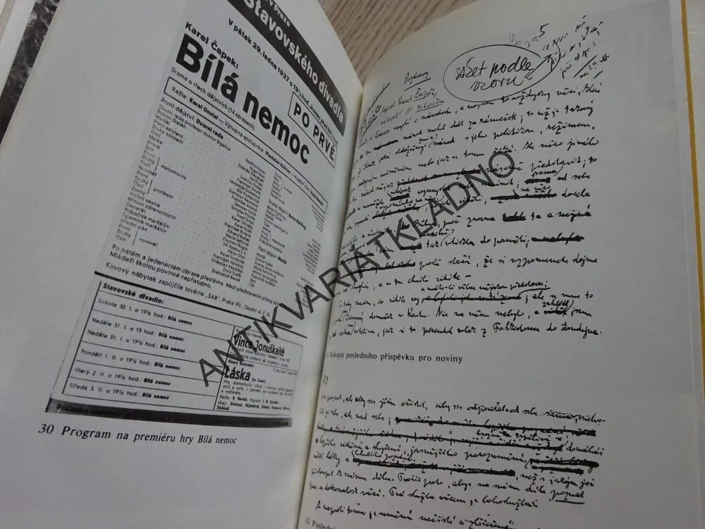 ŽIVOT A DÍLO V DATECH, MIROSLAV HALÍK, KAREL ČAPEK, **an