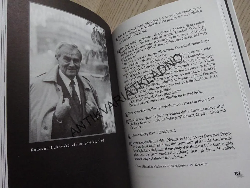MIROSLAV HORNÍČEK V HOVORECH H Z PALÁCE K, **an