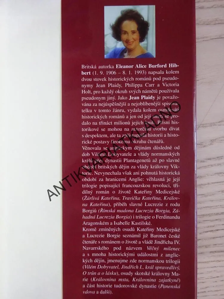 VZDORUJÍCÍ KRÁLOVNA, JEAN PLAIDY, **an