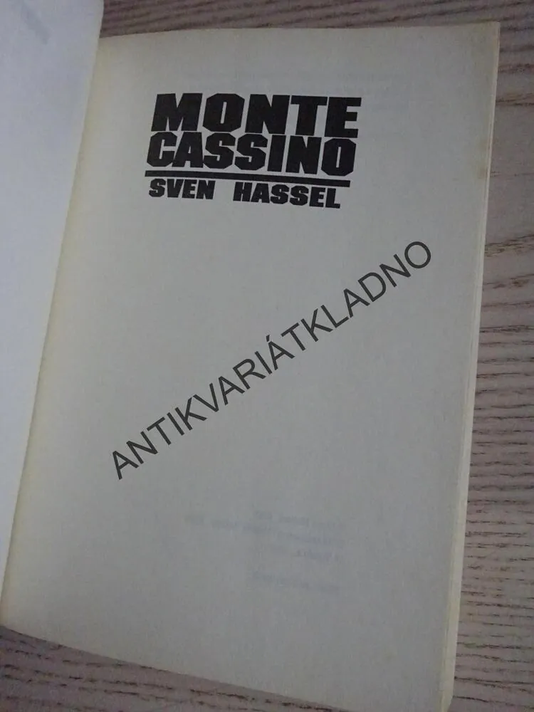 MONTE CASSINO, SVEN HASSEL, **an