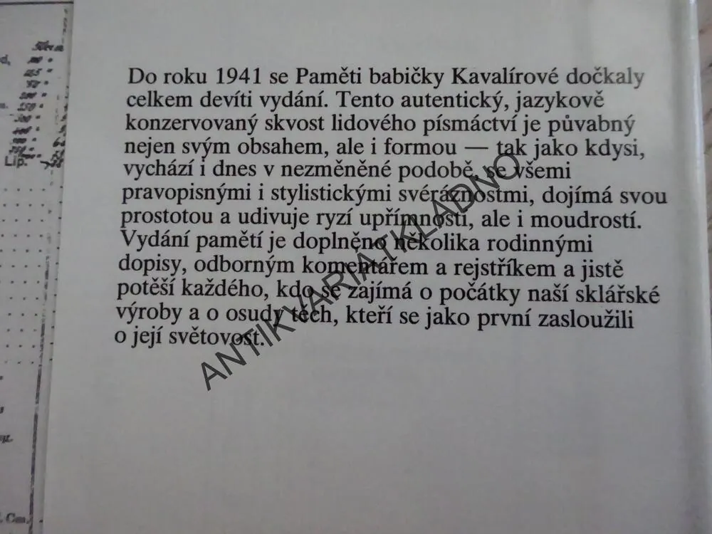 PAMĚTI BABIČKY KAVALÍROVÉ, **an