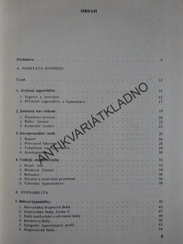 HYPNÓZA, STANISLAV KRATOCHVÍL, **an
