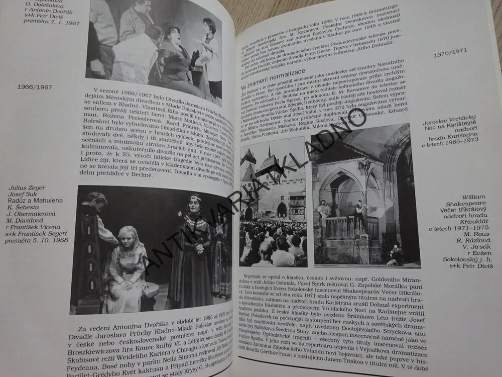 STÁLÝ SOUBOR DIVADLA V KRÁLOVSKÉM HORNÍM MĚSTĚ KLADNĚ, STŘEDOČESKÉ DIVADLO KLADNO, 1915-2000, **an