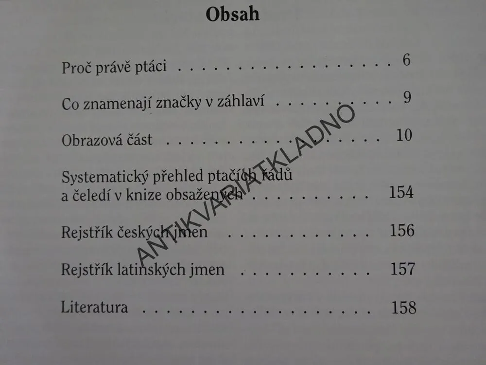 PTÁCI BEZ HRANIC BOUCHNER, PROCHÁZKA, **an