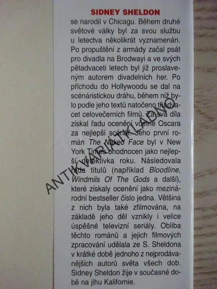 RÁNO, V POLEDNE A VEČER, SIDNEY SHELDON, **an