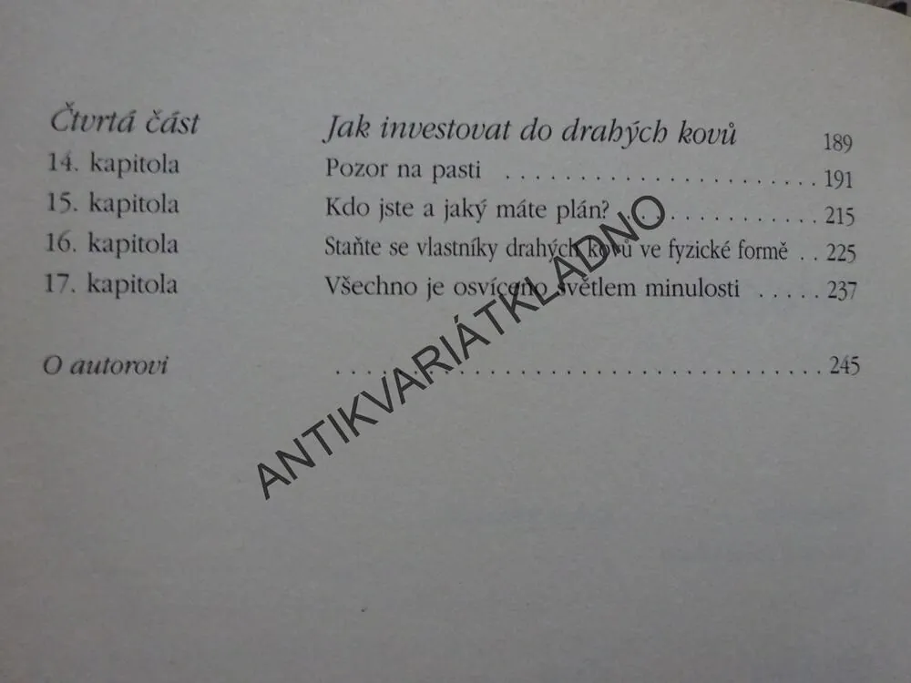 INVESTUJTE DO ZLATA A STŘÍBRA, MICHAEL MALONEY, **an