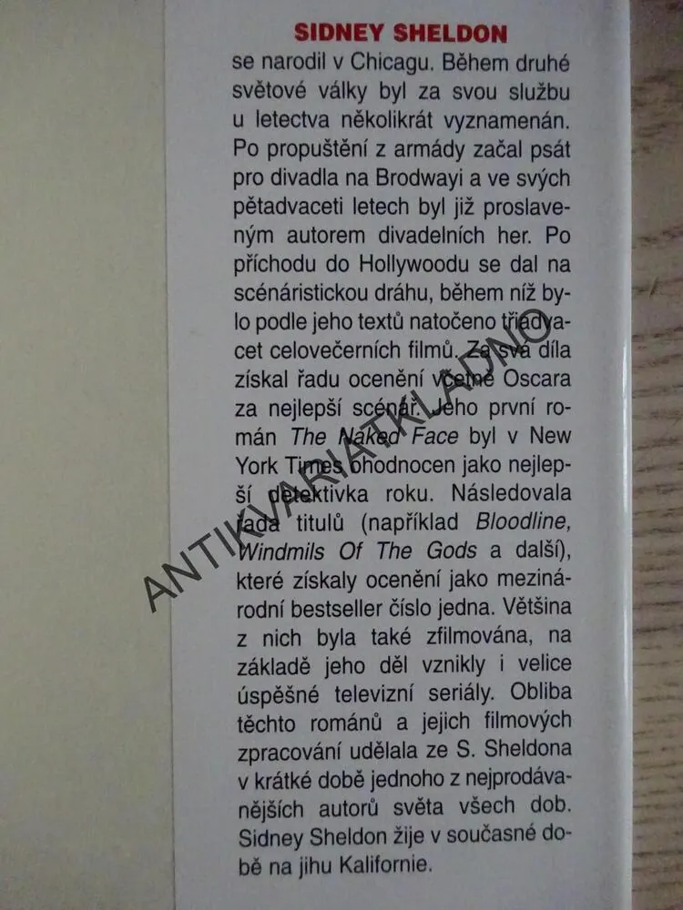 MISTROVSKÁ HRA, SIDNEY SHELDON, **an