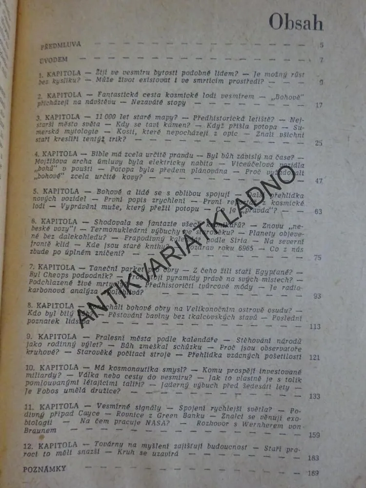 VZPOMÍNKY NA BUDOUCNOST, ERICH VON DÄNIKEN, **an