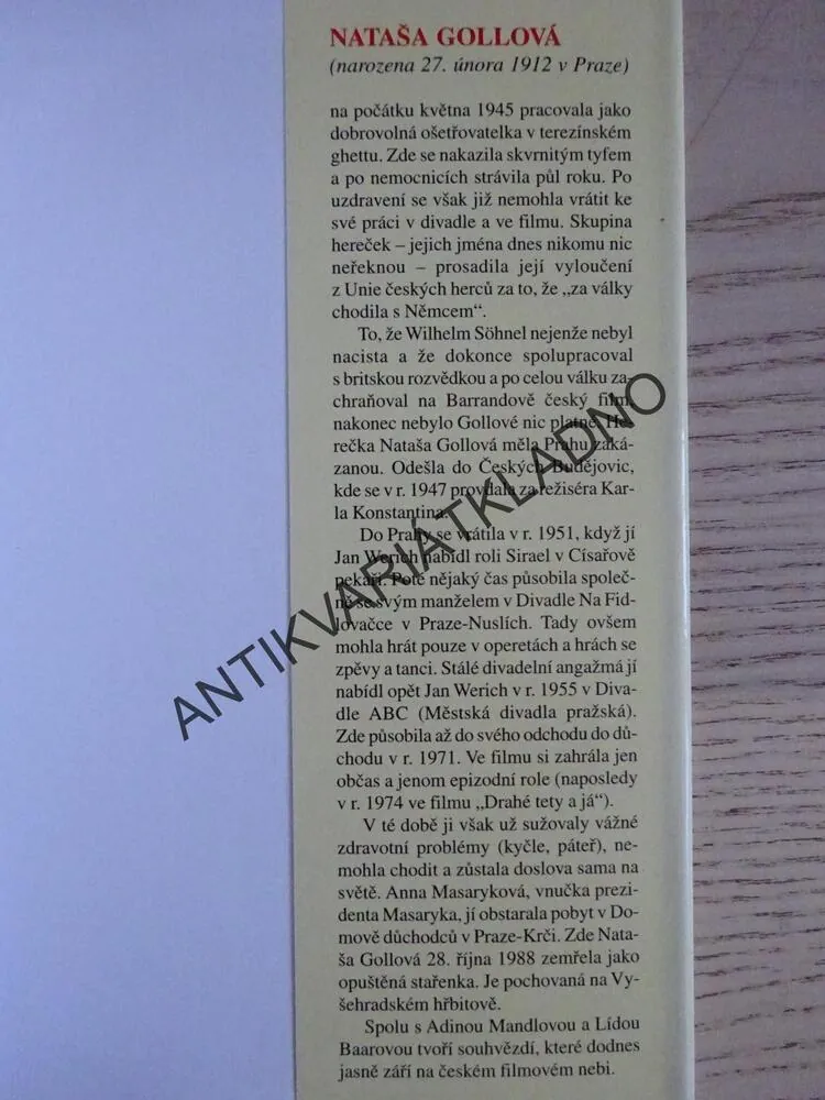 ROZTOMILÉ DĚVČE, ZLATÁ ÉRA NATAŠI GOLLOVÉ, VLADIMÍR PŘIBSKÝ, **an