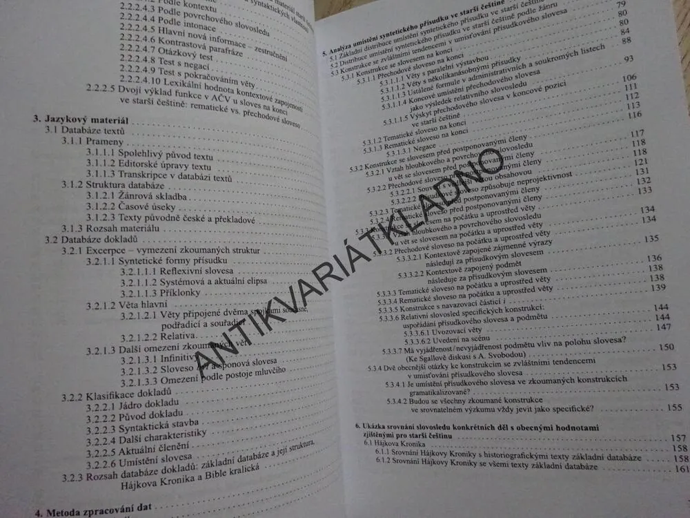 POSTAVENÍ SLOVESNÉHO PŘÍSUDKU VE STARŠÍ ČEŠTINĚ (1500-1620), ŠÁRKA ZIKÁNOVÁ