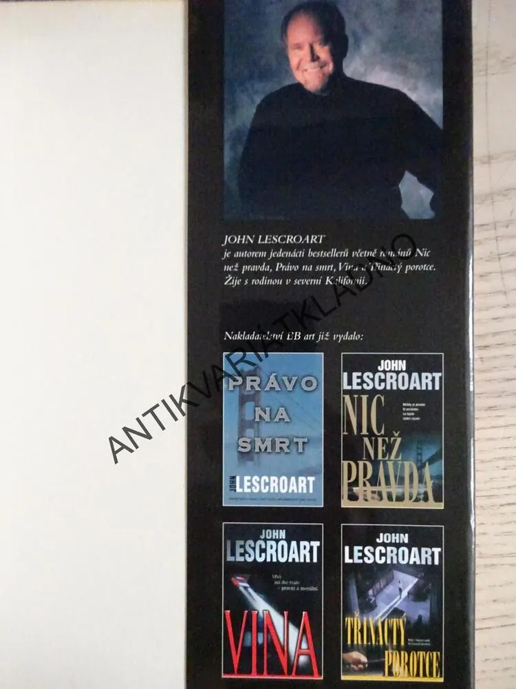 SLYŠENÍ, JOHN LESCROART, **an