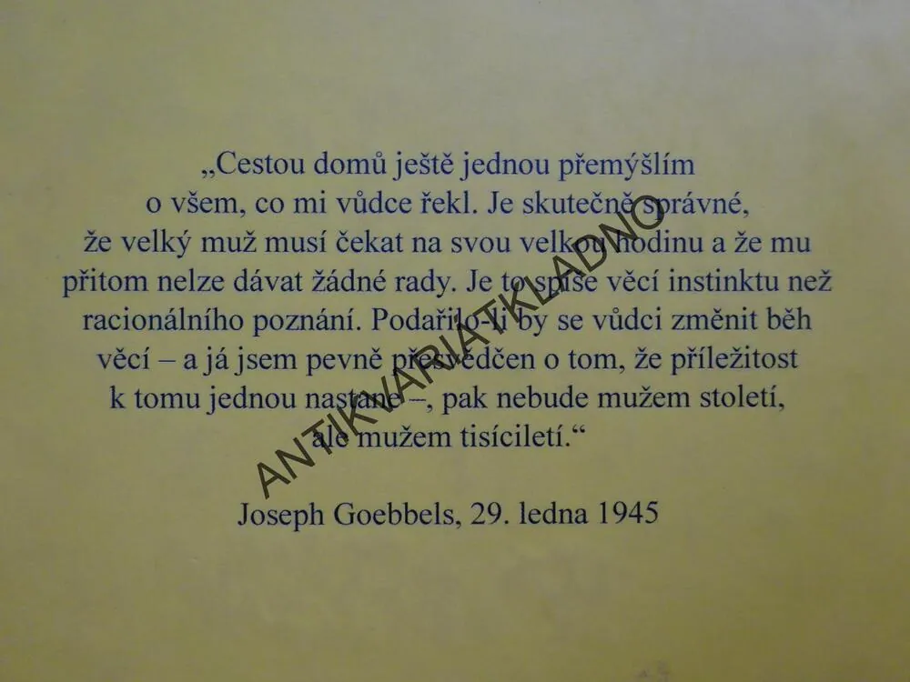 DENÍKY 1943-1945, JOSEPH GOEBBELS, **an