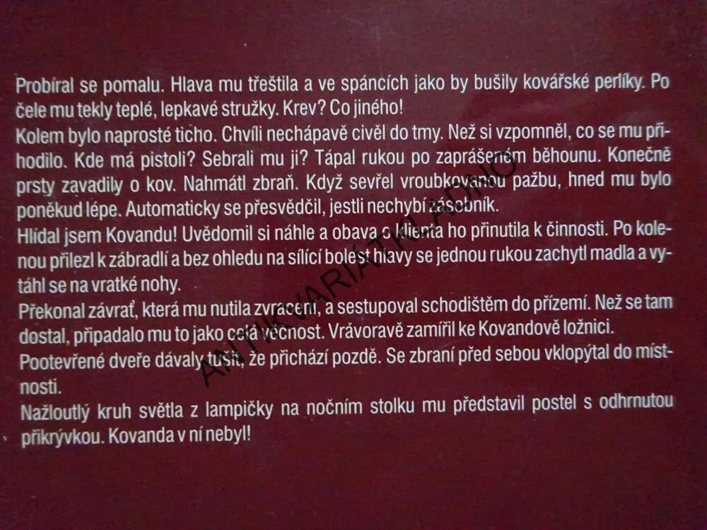 KULKA JE RYCHLEJŠÍ, MILAN DUŠEK, **an