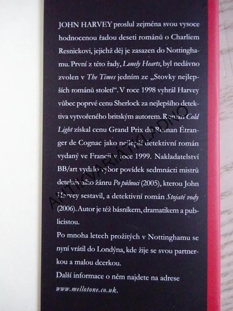 KREV MÉ KRVE, JOHN HARVEY, **an