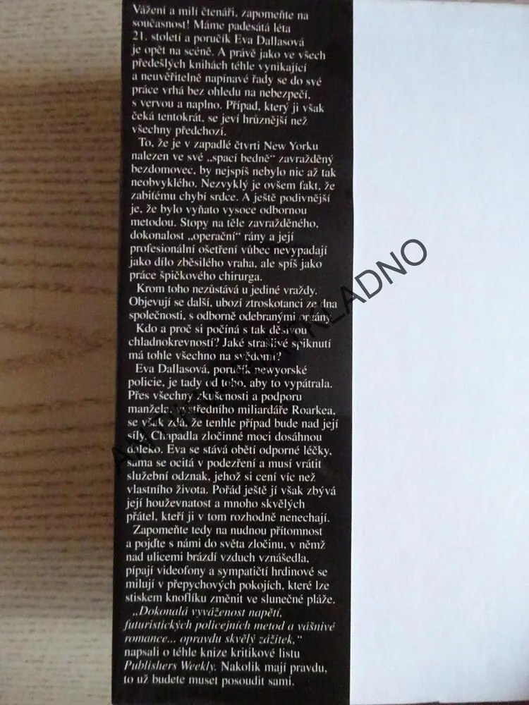 SMRTÍCÍ SPIKNUTÍ, NORA ROBERTS JAKO J. D. ROBB A DALŠÍ, **an