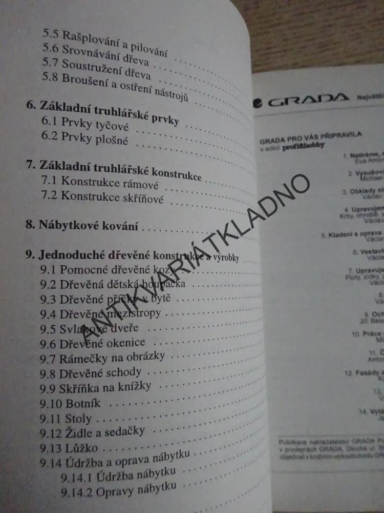TRUHLÁŘSKÉ PRÁCE, PROFI&HOBBY 15, VÁCLAV HÁJEK, **an