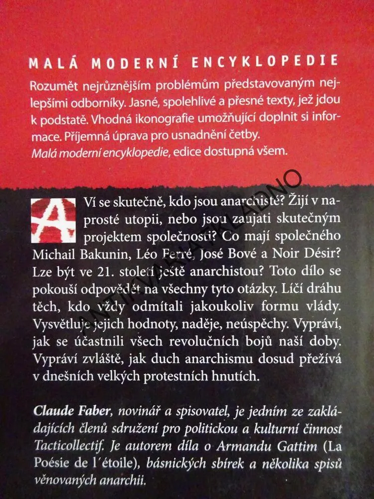 ANARCHISMUS, PŘÍBĚH REVOLTY, CLAUDE FABER, **an