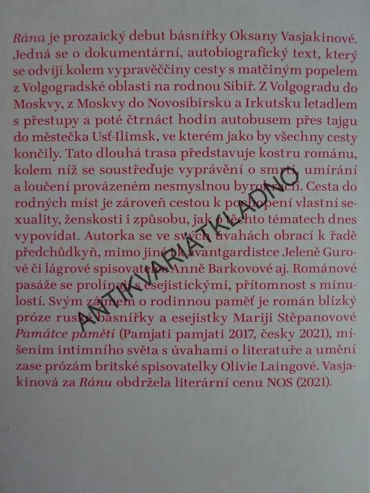RÁNA, OKSANA VASJAKINOVÁ, **an