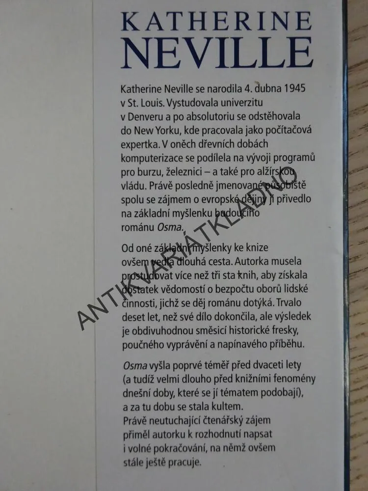 OSMA, KATHERINE NEVILLE, **an