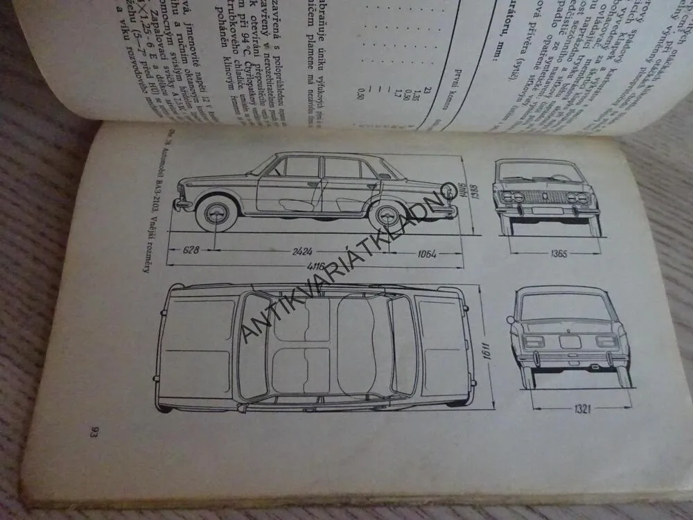 BA3-2103, NÁVOD K PROVOZU A OBSLUZE, AUTO, AUTOMOBIL, **an