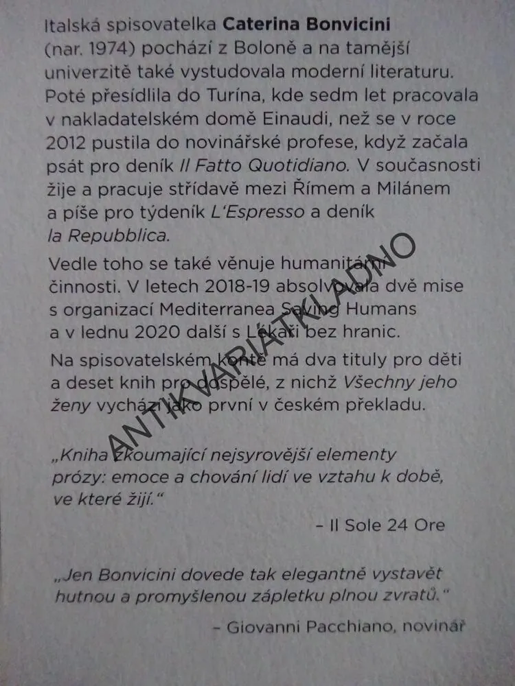 VŠECHNY JEHO ŽENY, CATERINA BONVICINI, **an