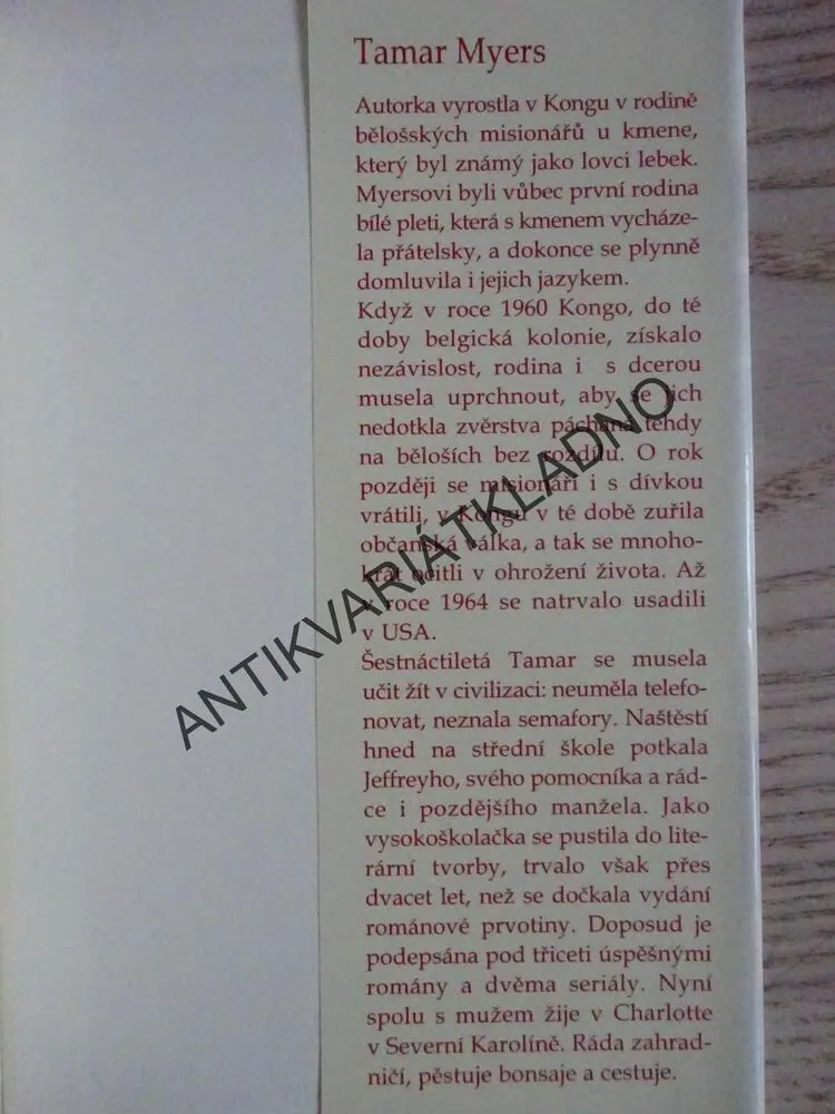 ŠAMANOVY ŽENY, TAMAR MYERS, **an