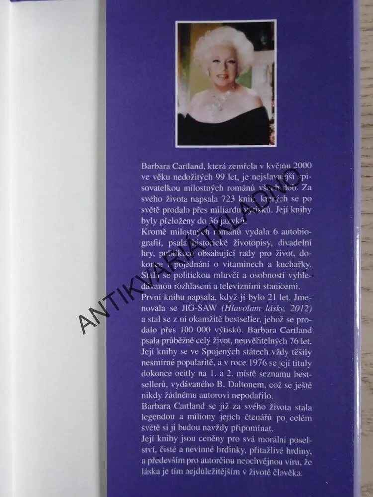 HVĚZDA LÁSKY, BARBARA CARTLAND, CARTLANDOVÁ, **an