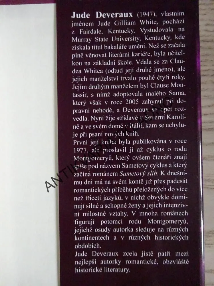 SAMETOVÝ SLIB, JUDE DEVERAUX, **an