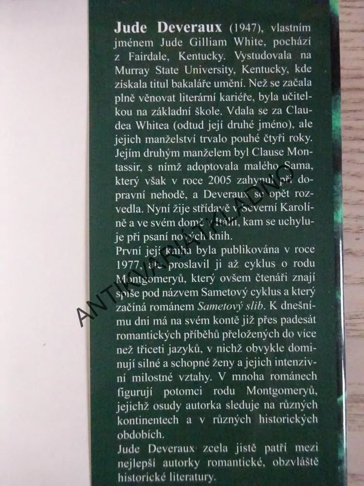 SAMETOVÝ ANDĚL, JUDE DEVERAUX, **an